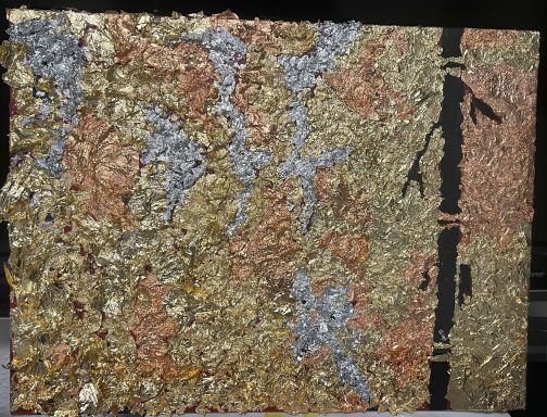 Fragmentierte Eleganz – Mixed Media auf Leinwand